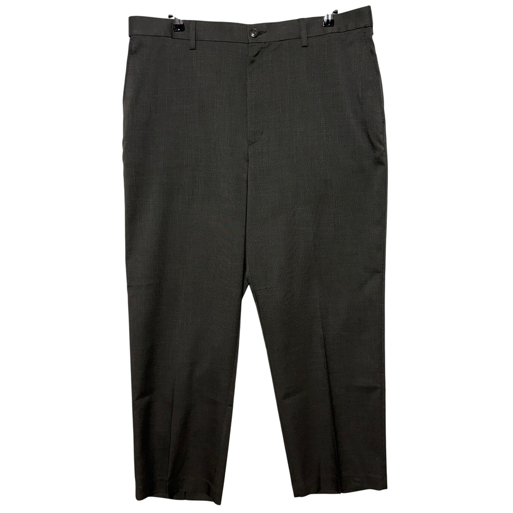 Savane Dress Pants Mens 40x29 Gray Flex Waistband Stretch Performance NEW